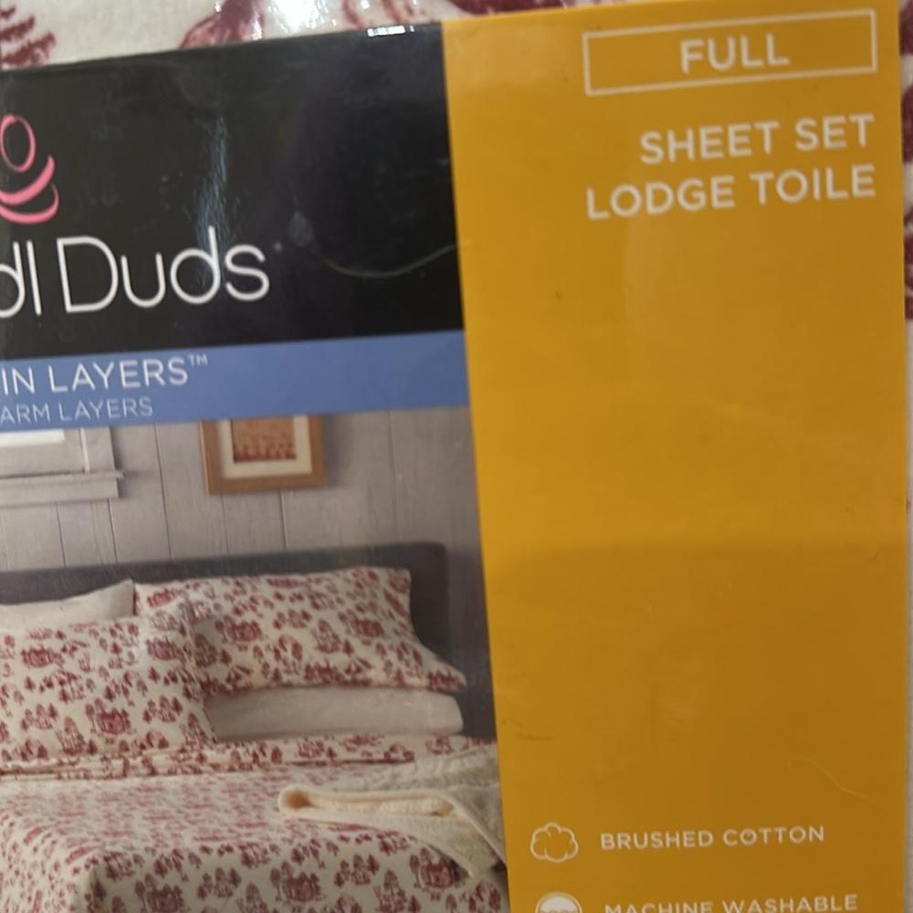 Cuddl Duds - live in layers FULL heavyweight flannel sheet set - Picture 2 of 4